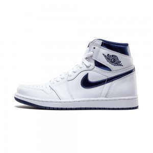 Nike Jordan Air Jordan 1 Retro "Metallic Navy" 555088-106 Bleumarin | 48KOSCNBV