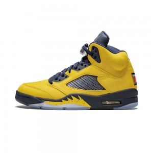 Nike Jordan Air Jordan 5 Retro SE "Michigan" CQ9541-704 Amarillo/College Navy-amarillo | 47KGEDSMX