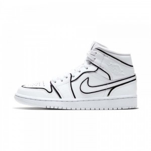 Nike WMNS AIR JORDAN 1 MID SE "IRIDESCENT TRIM" CK6587-100 White/White | 20FESYPLN