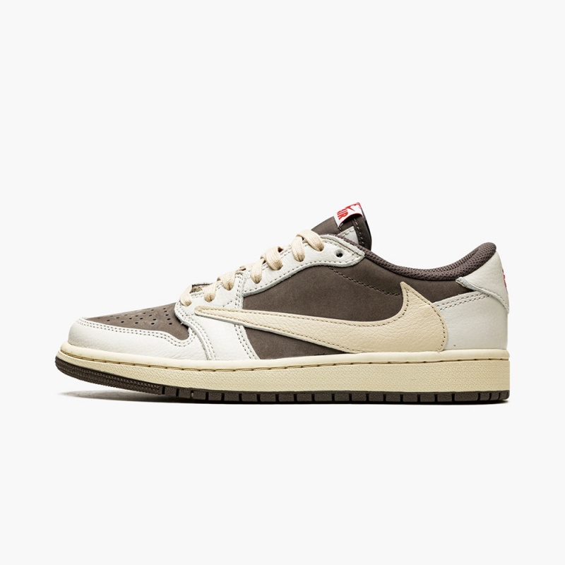 Nike AIR JORDAN 1 LOW OG “Travis Scott _ Reverse Mocha” DM7866-162 Sail/University Red-ridgerock | 43CUXLQZR