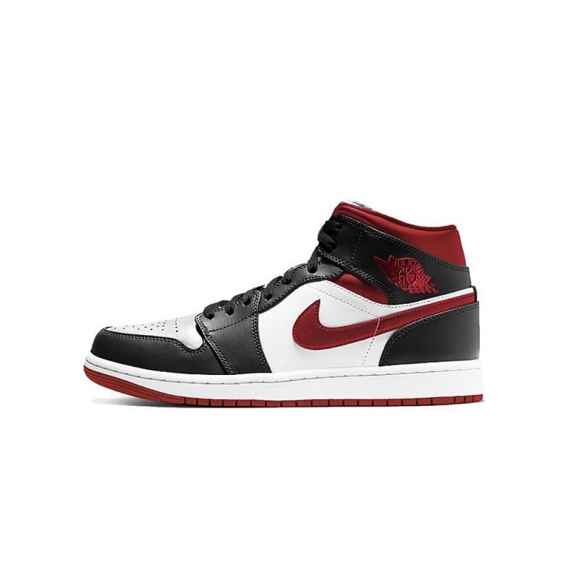 Nike Jordan 1 Mid-High Gym Red Black White 554724-122 White/Gym Red-black | 76LAPYZRG