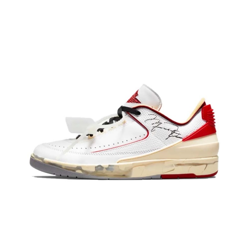 Nike Jordan 2 Retro Low SP Off-White White Red DJ4375-106 White/Sail-red-grey | 48CWGJPFO